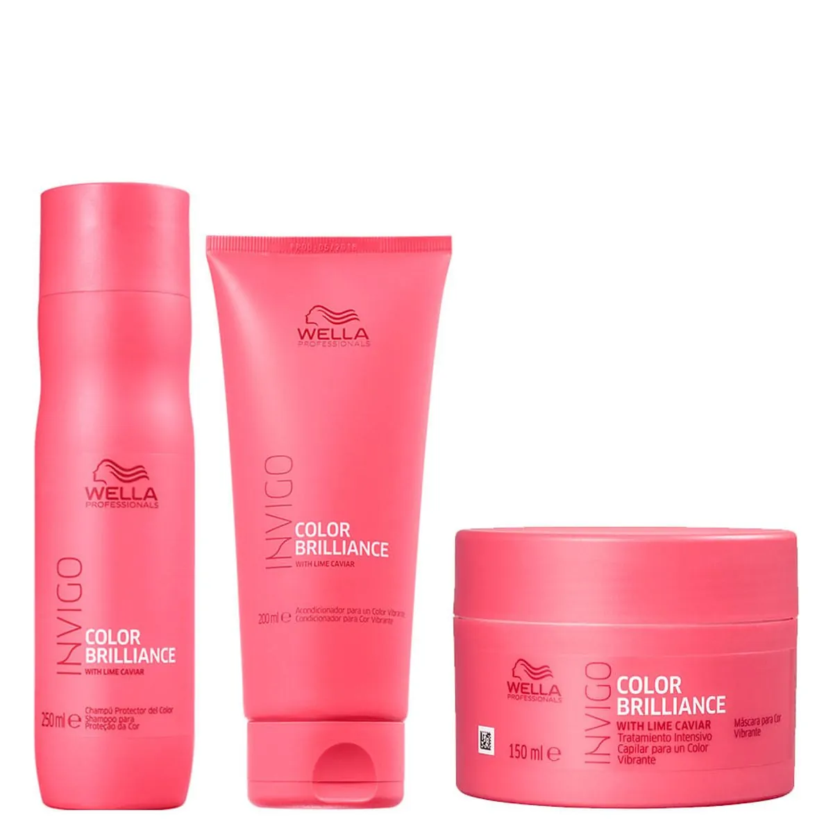 Kit Wella Professionals Invigo Color Brilliance - Shampoo 250 ml + Condicionador 200 ml + Máscara 15