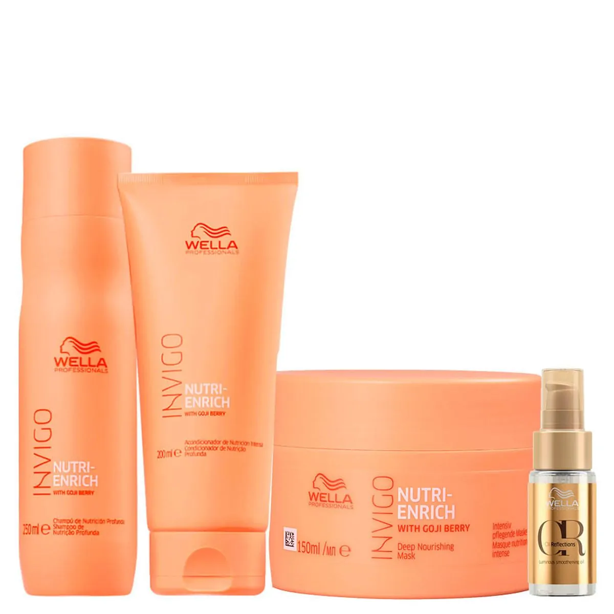 Kit Wella Professionals Invigo Nutri Enrich - Shampoo 250 ml + Condicionador 200 ml + Máscara 150 ml