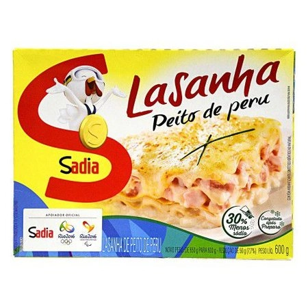 Lasanha Peito De Peru Sadia Pacote 600g