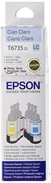 Refil De Tinta Epson T673520 Ciano Claro