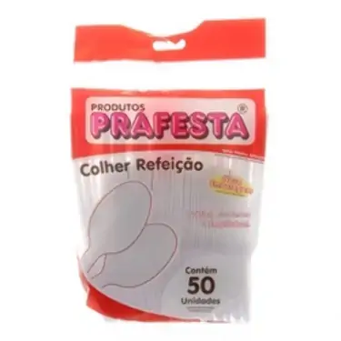 Colher Prafesta Ref 50unidade Pr Branca