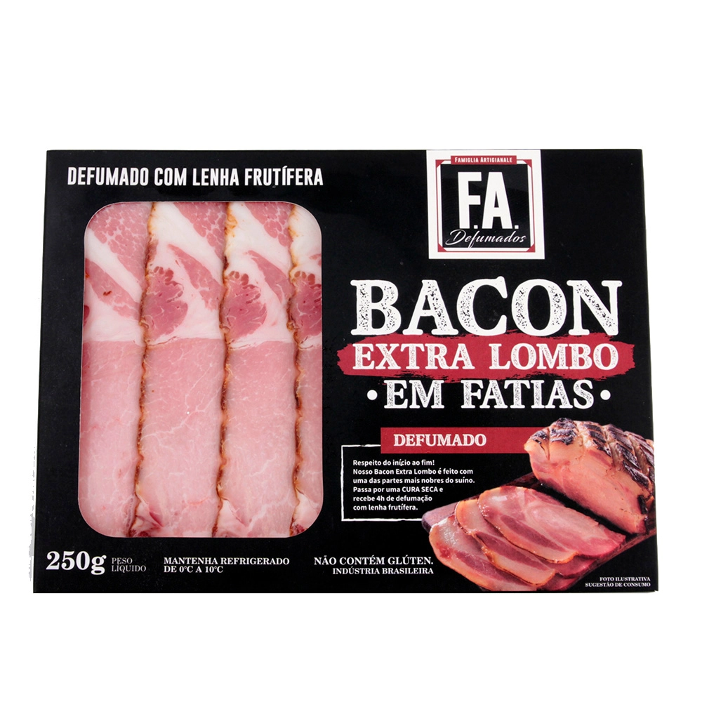 Bacon F.a. Defumados Extra Lombo Fatiado 250g