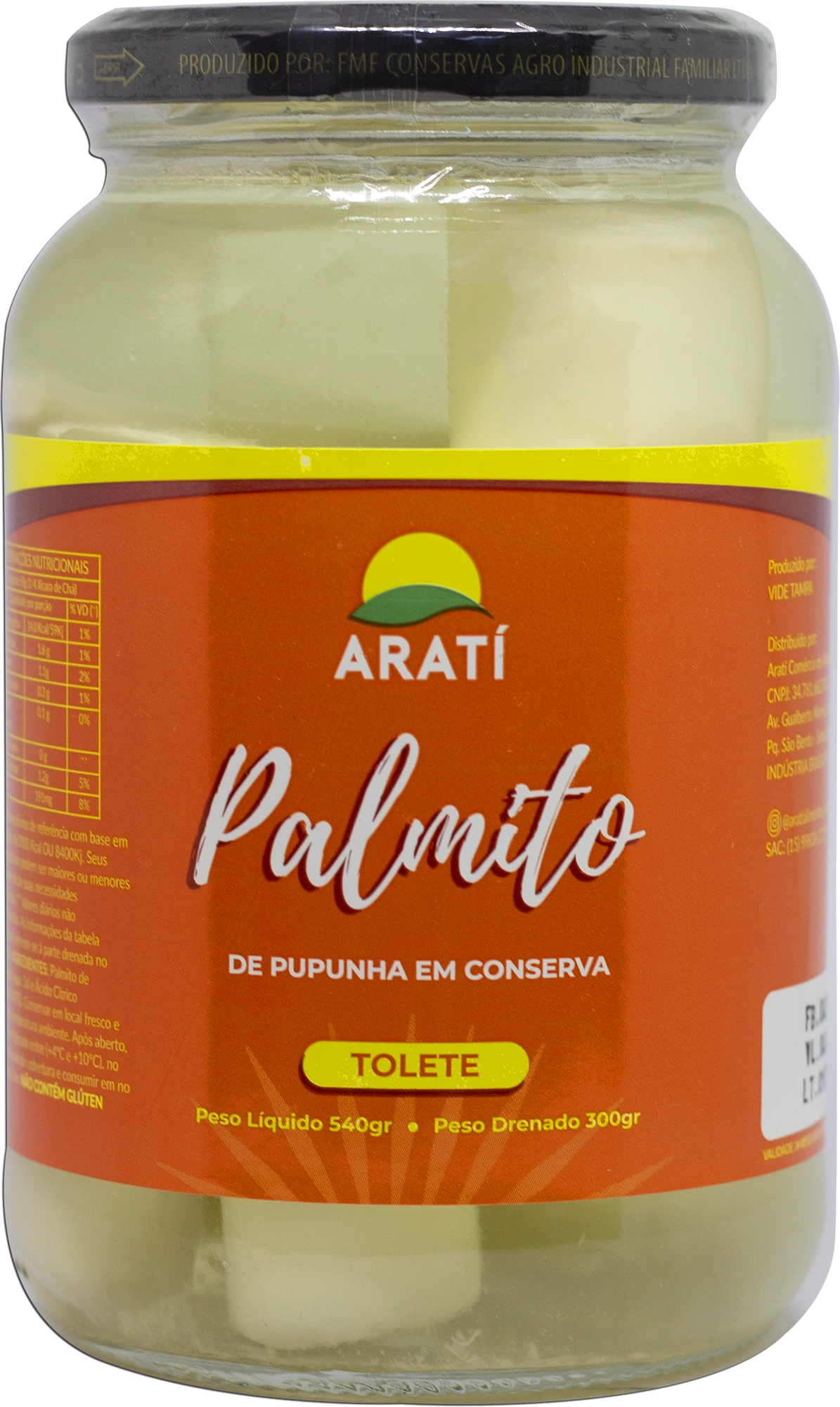 Palmito Pupunha Arati 300g Inteiro