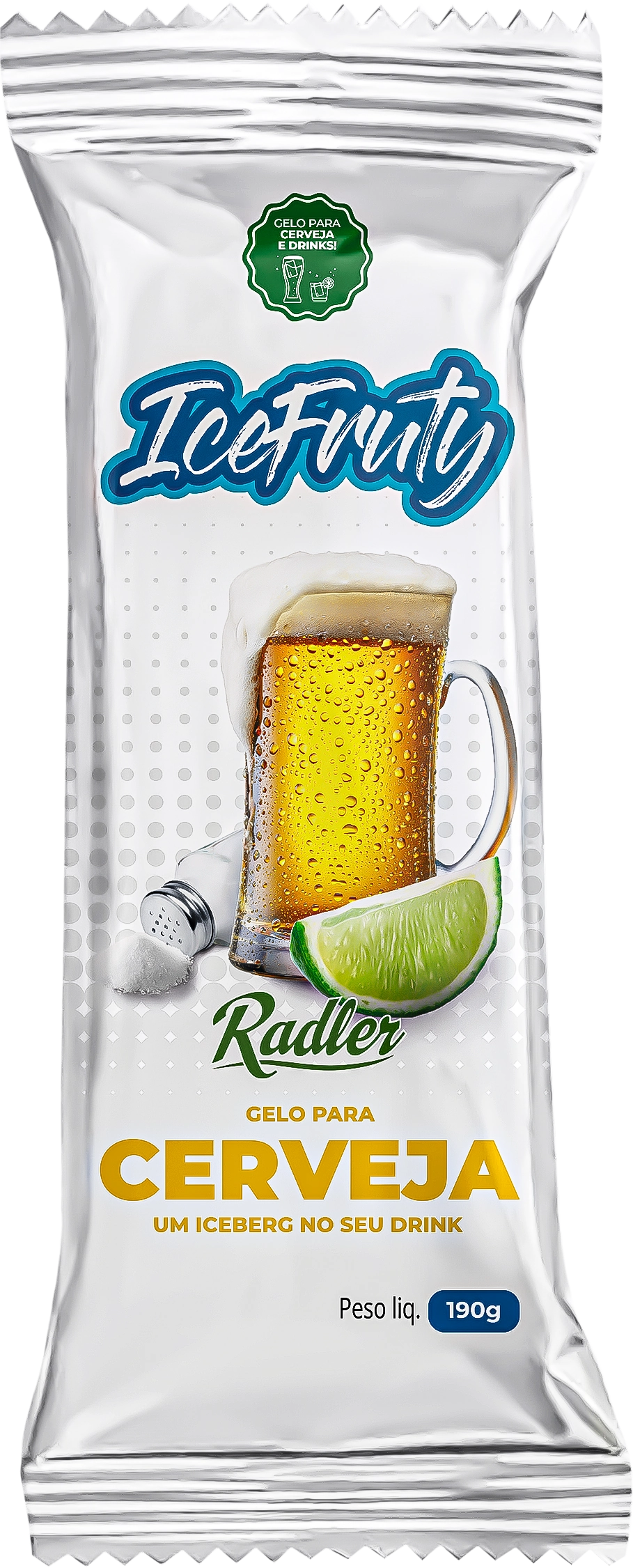Gelo P/ Drink Icefruty 190g Limao E Sal