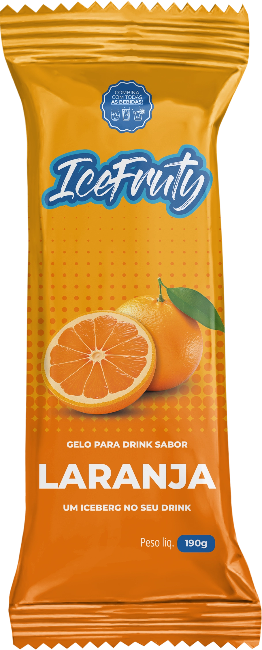 Gelo P/ Drink Icefruty 190g Laranja