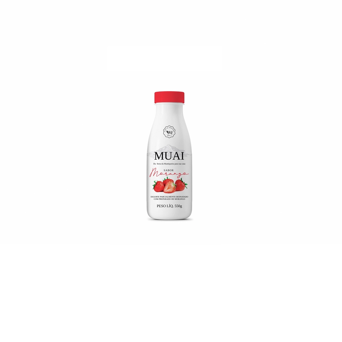 Iog.muai Semidesnatado Morango 550ml