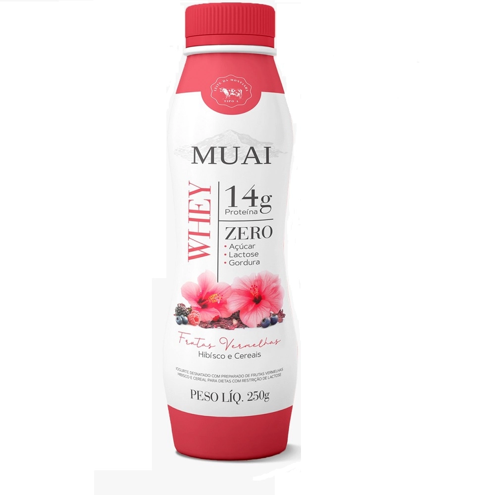 Iog. Muai 250g Whey 14 Fr. Vermelhas