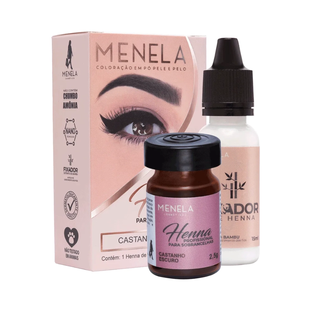 Kit Henna P/sobrancelhas Menela 2,5g Cast Esc