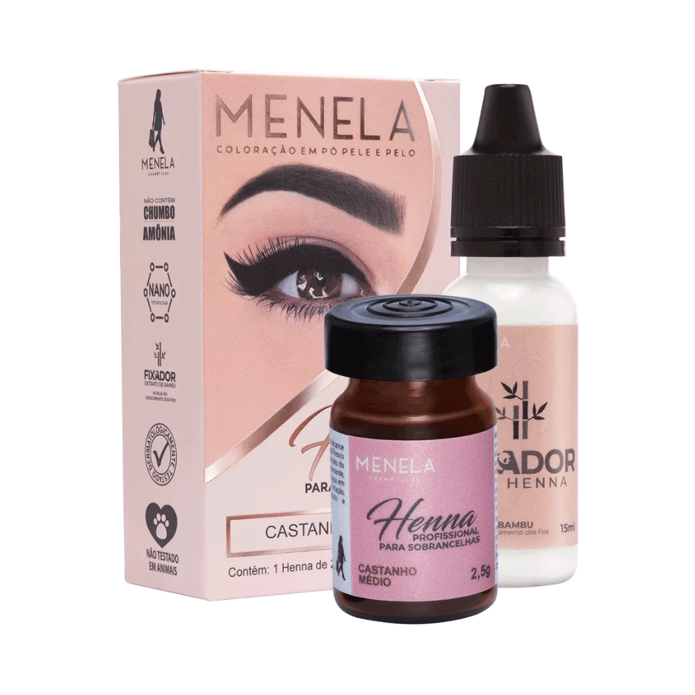 Menela Henna Sobrancelha 2.5g Cast Medio