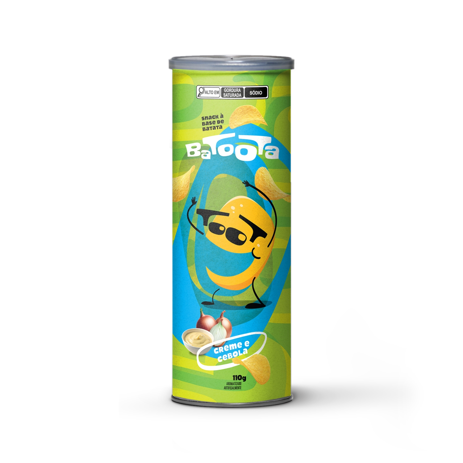 Salgadinho Batoota Snack à Base De Batata Sabor Creme E Cebola 110g