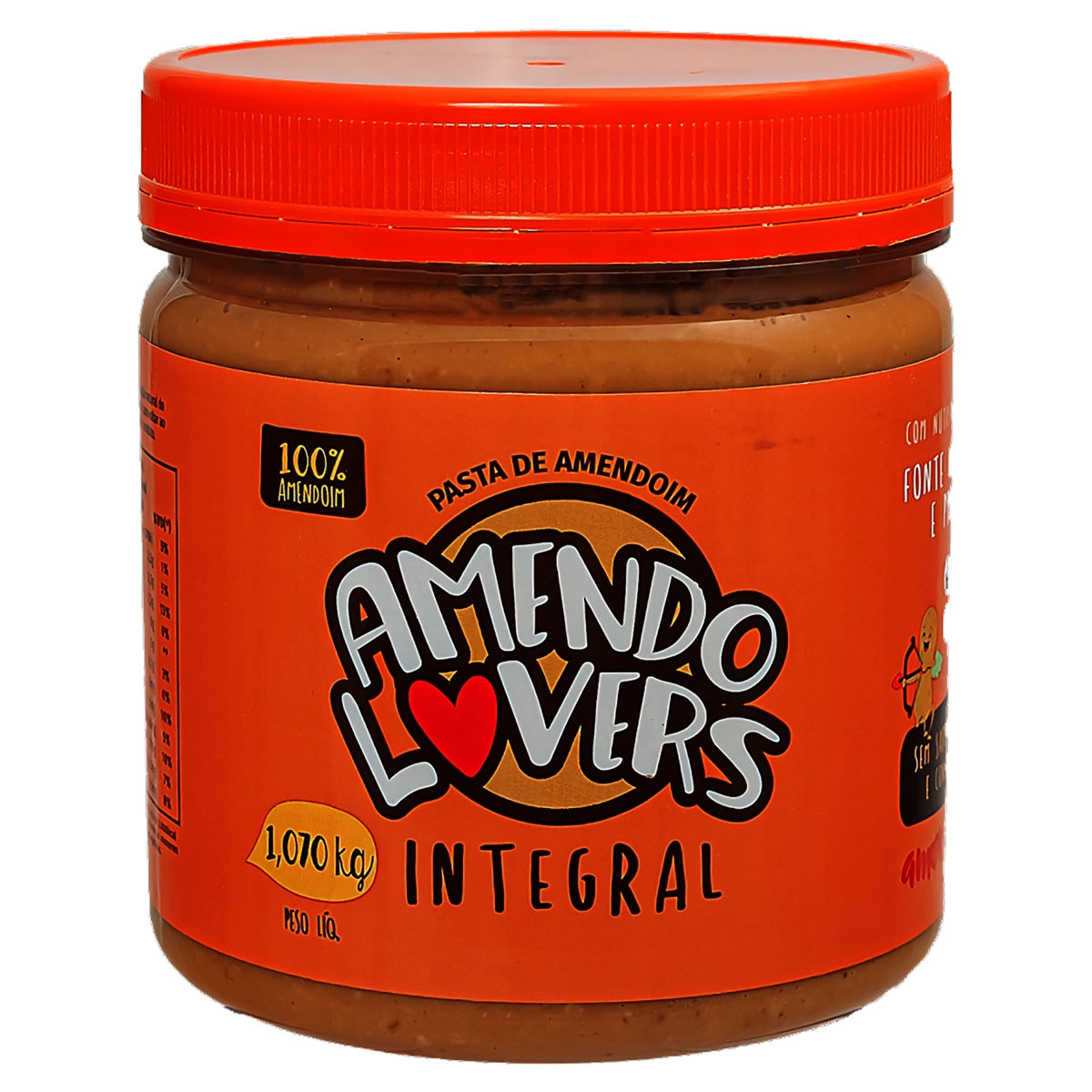 Pasta De Amendoim Integral Zero Lactose Amendo Lovers Gourmet Pote 1070g