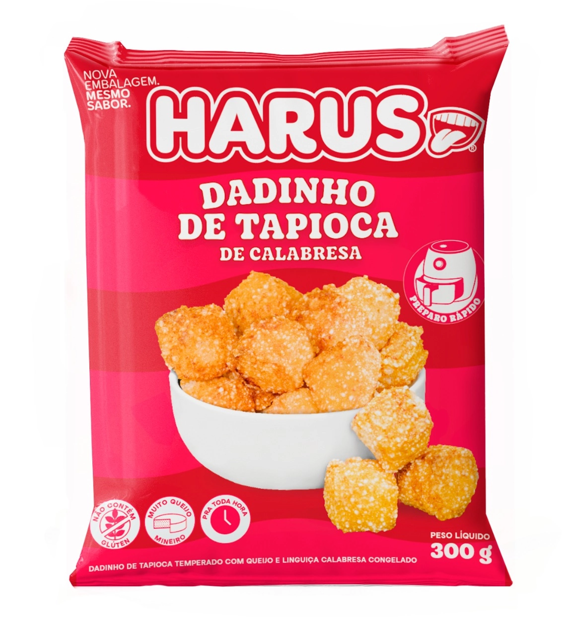 Dadinho De Tapioca Congelado Tradicional Harus Pacote 300g