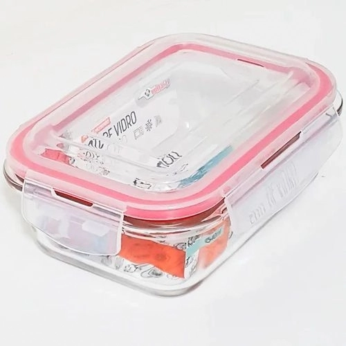 Frasco Redondo Pratika 800ml C/tampa Hermetica