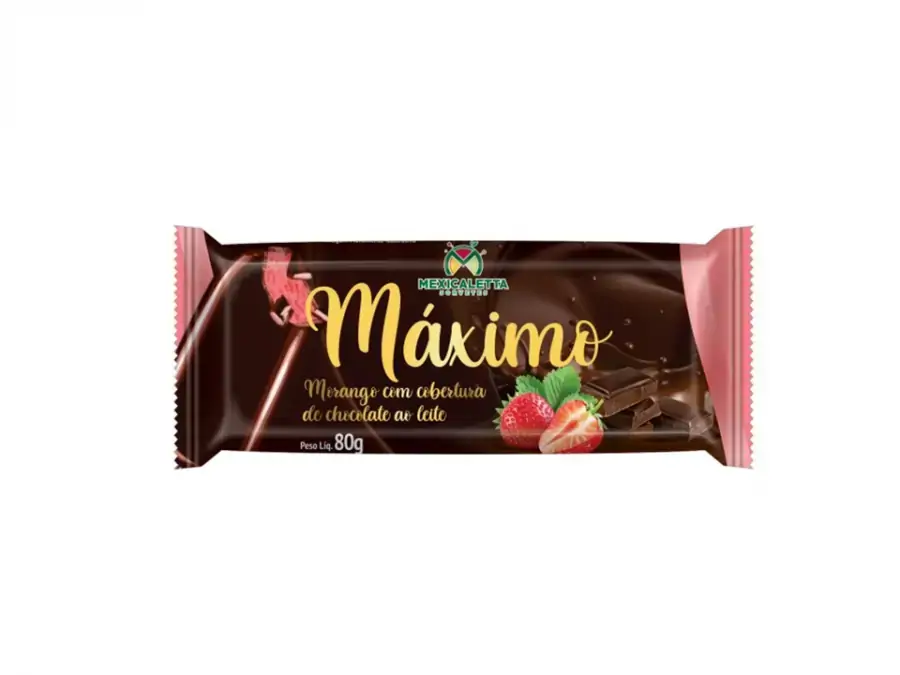 Maximo Mexicaletta Morango C/cob Chocolate 80g
