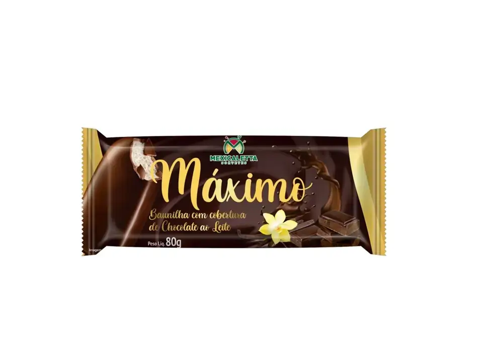 Maximo Mexicaletta Baunilha C/cob Chocolate 80g