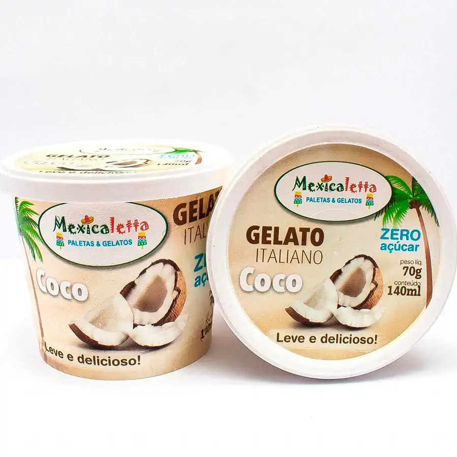Sorvete Mexicaletta Gelato Coco Zr Açucar 140ml