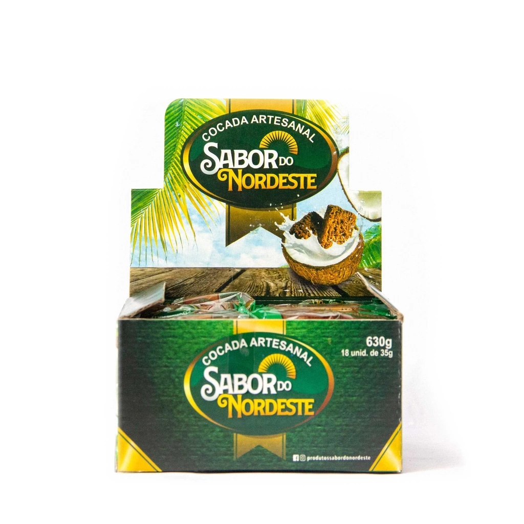 Display Cocada Sabor Do Nordeste C/ 18 C/ 35g