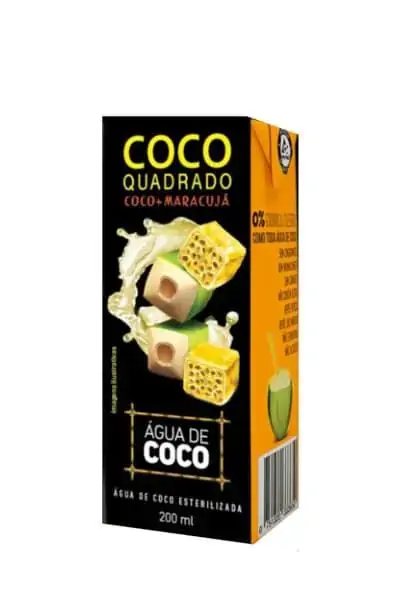 Agua De Coco Quadrado 200ml Maracuja