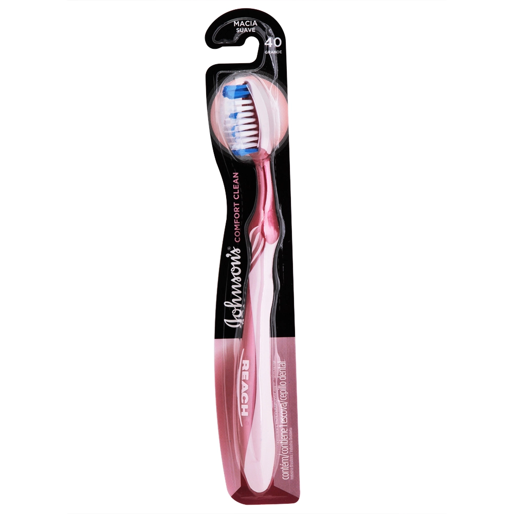 Escova Dental Macia Johnsons Reach Comfort Clean 40 Grande