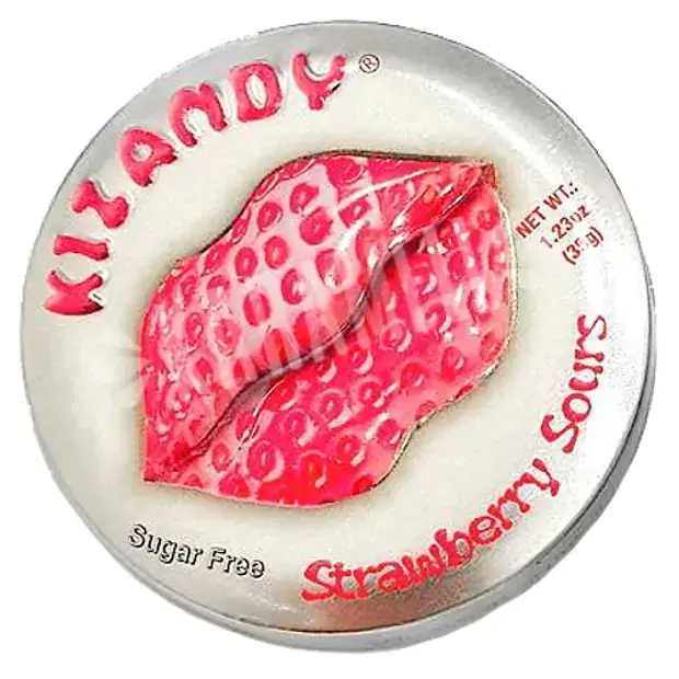 Bala Sour Morango Kizandy 35g