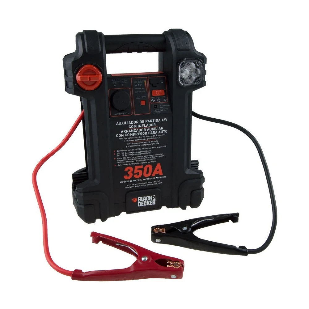 Auxiliar de Partida 12V 350A com Compressor - BLACK & DECKER JS350CCBR