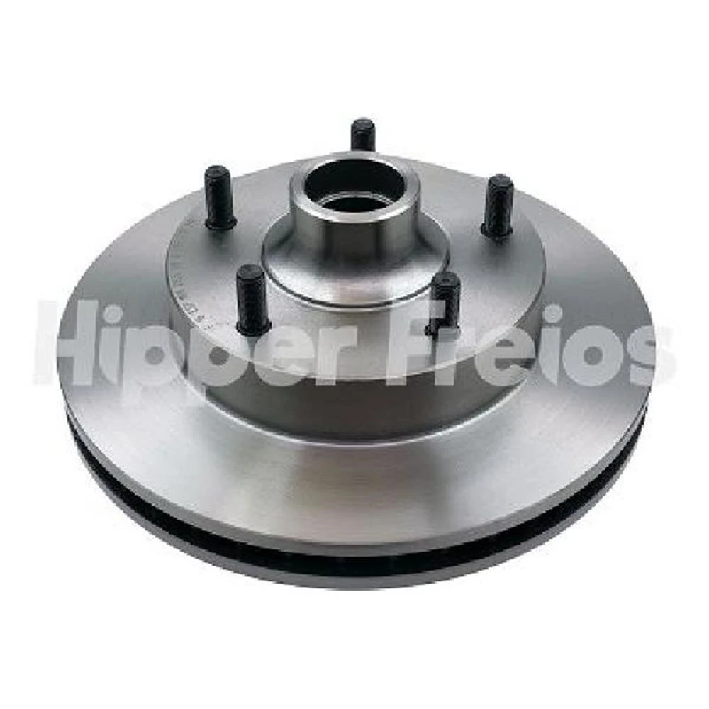 Par Disco de Freio Dianteiro FORD F1000 Ventilado com Cubo 5 Furos - HIPPER FREIOS HF16