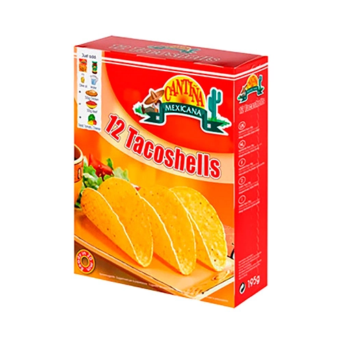 Taco Shells Cantiña Mexicana Caixa 150g 12 Unidades