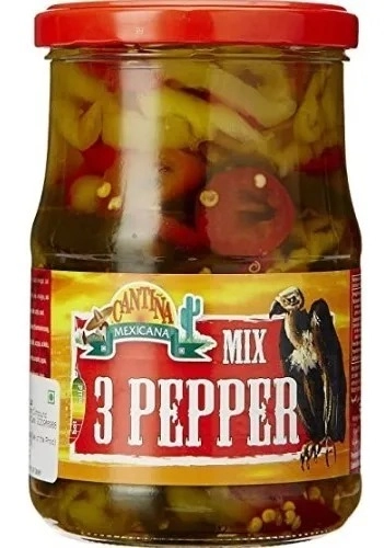 Mix De Pimentas Em Conserva Fatiada Cantiña Mexicana Vidro 100g
