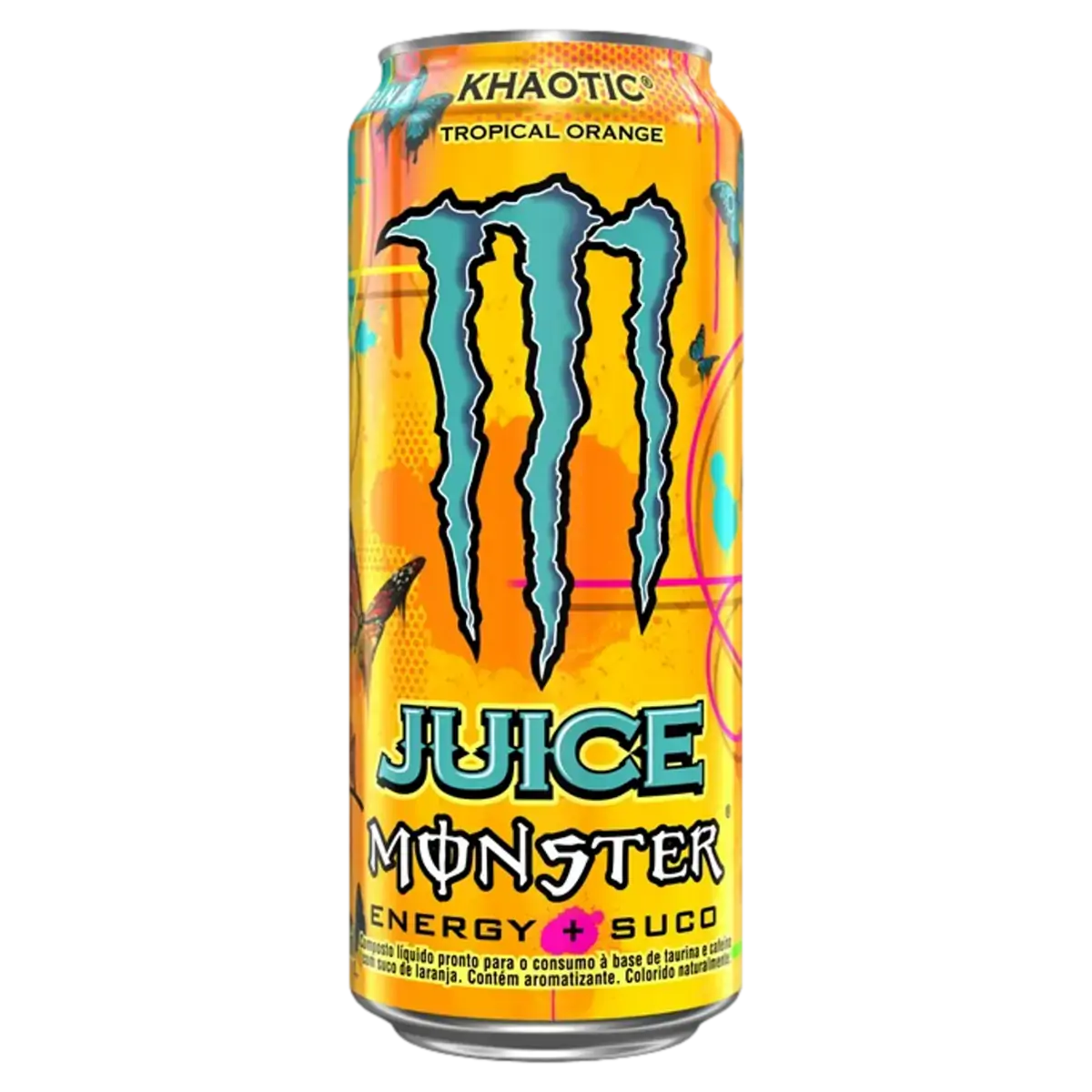 Energético Juice Tropical Orange Monster Khaotic Lata 473ml