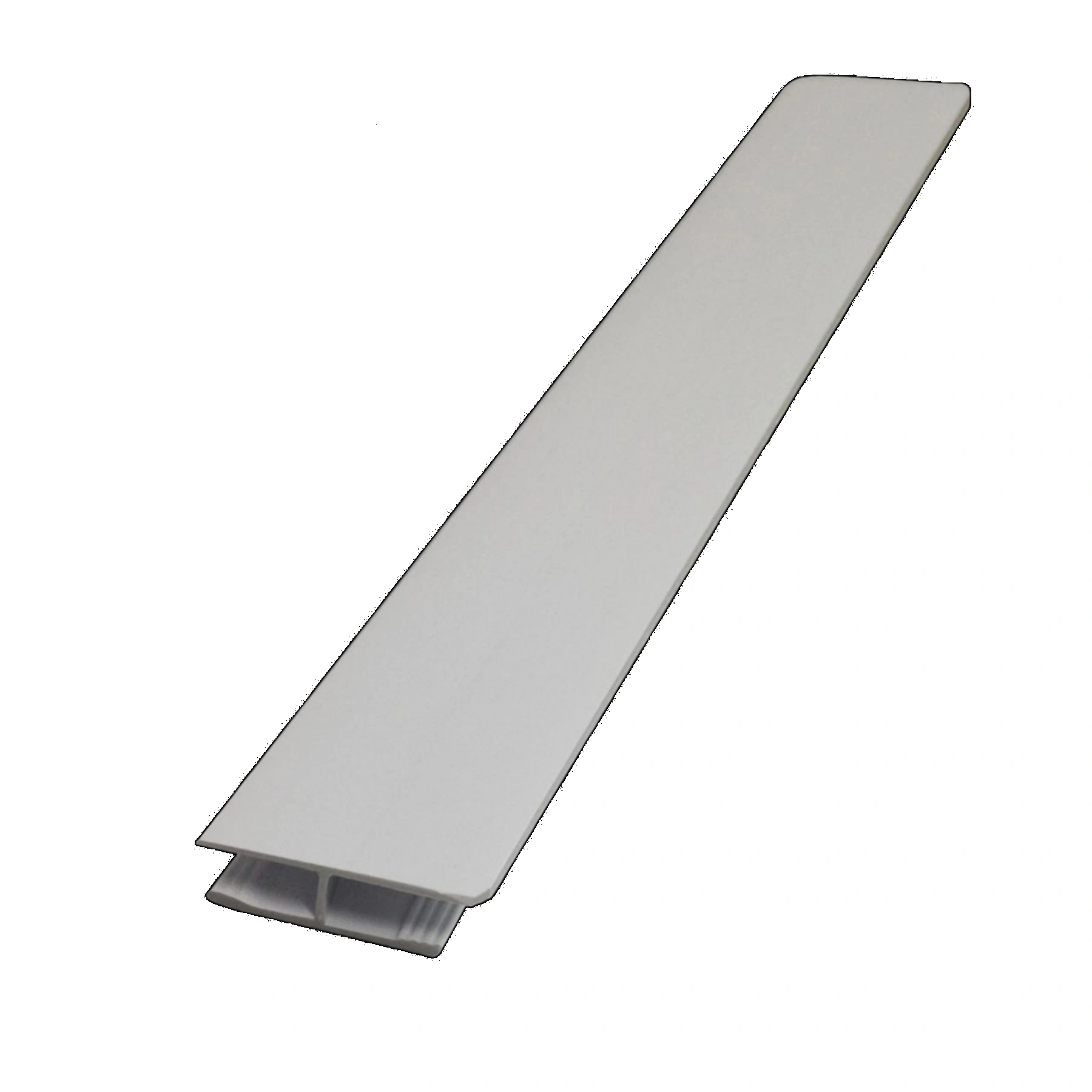 Emenda Tipo H Rígido de PVC Branco Neve 4m PerfilPlast