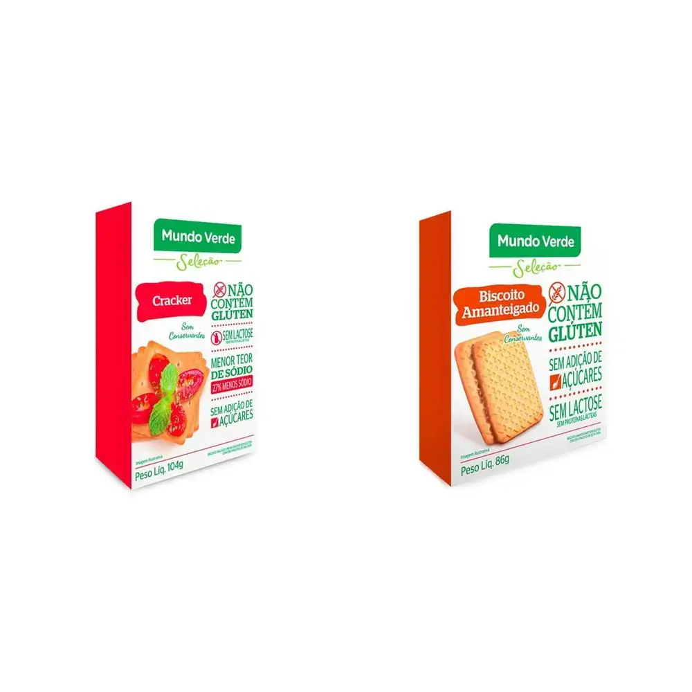 Café da Manhã Mundo Verde Seleção: Cracker e Biscoito Amanteigado