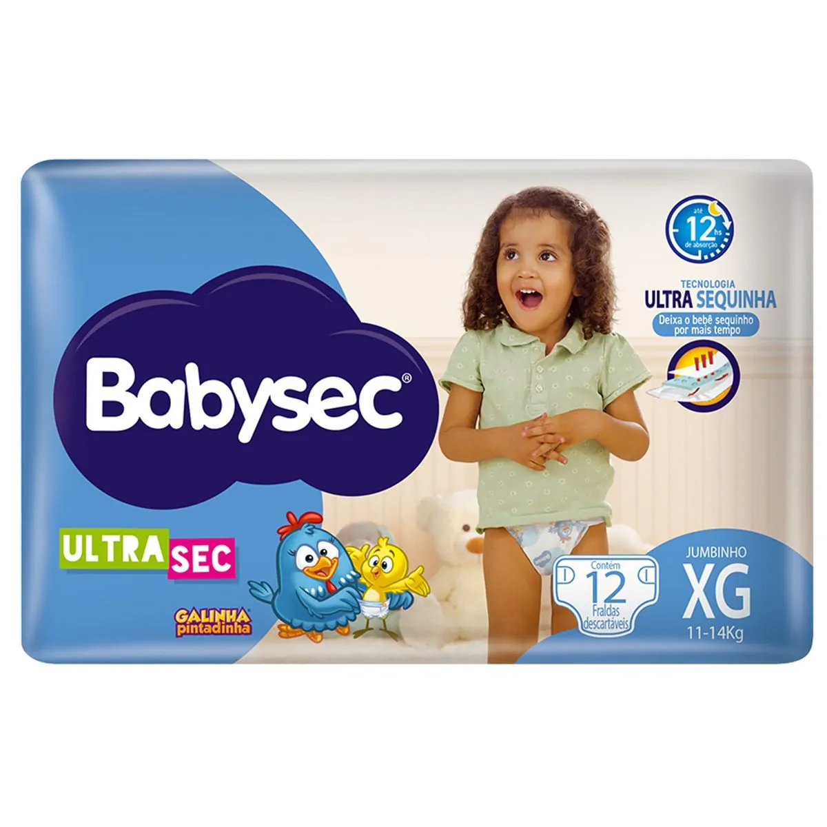 Fralda Babysec Ultrasec Jumbinho Xg 12 Unidades
