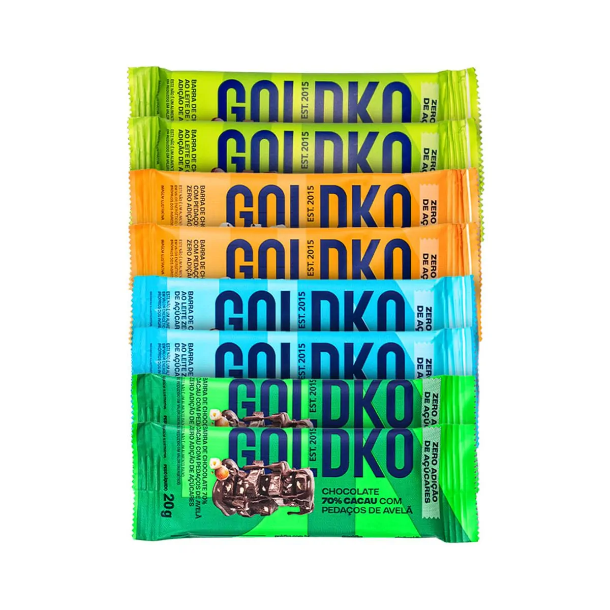 Combo degustação - Barras de chocolate zero adição de açúcares 20g