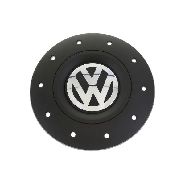 Calota de Centro 15 Pol. Preta Cromada - VOLKSWAGEN 7H0601151BRVB