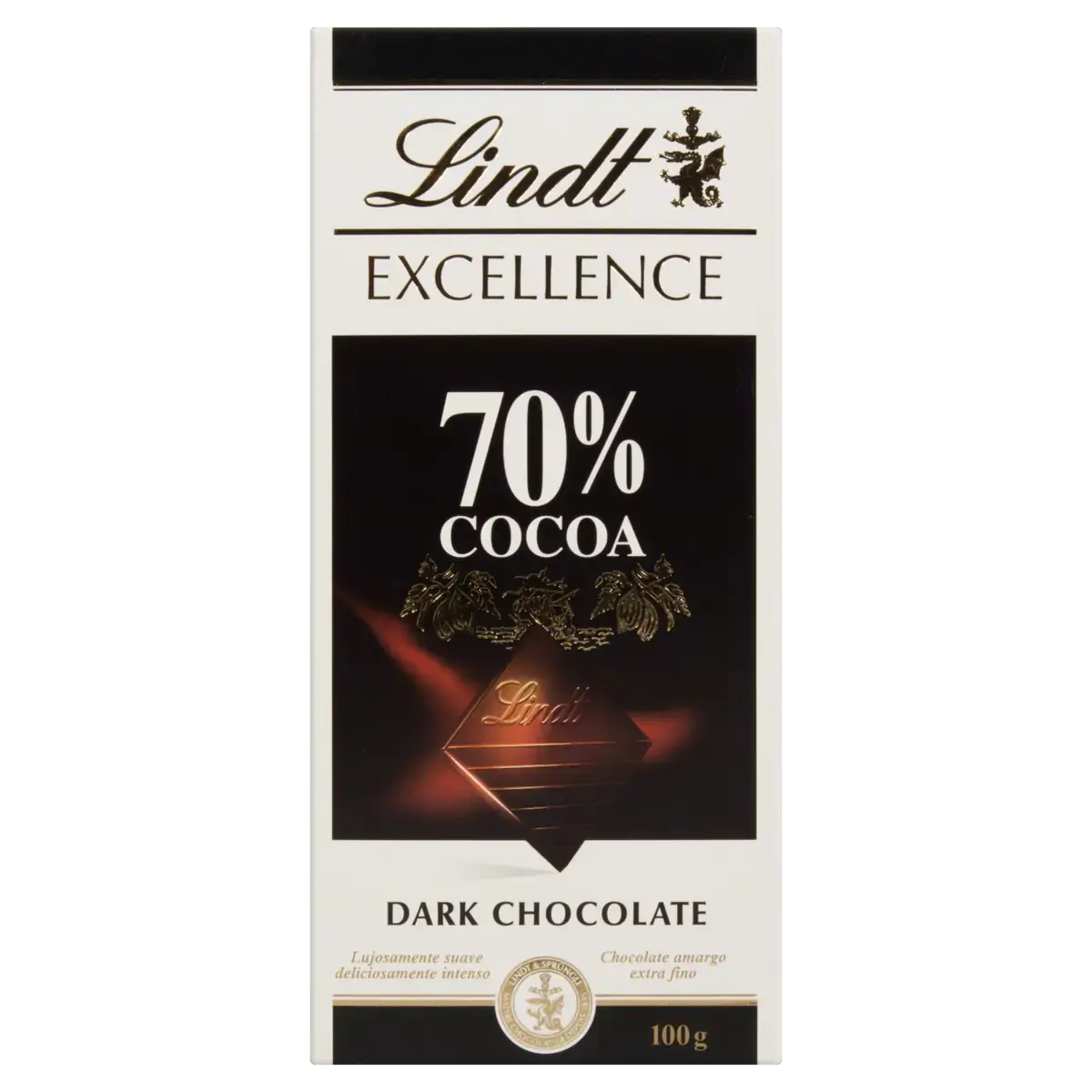 Chocolate Francês Amargo 70 Cacau Lindt Excellence Caixa 100g
