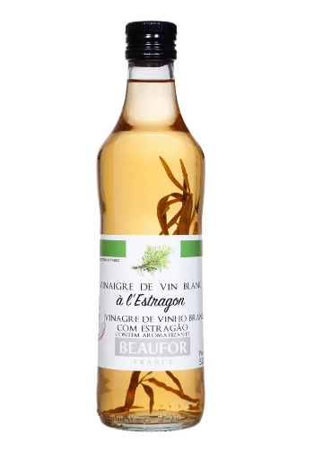 Vinagre De Vinho Branco Com Estragão Aromatizado Beaufor Vidro 500ml