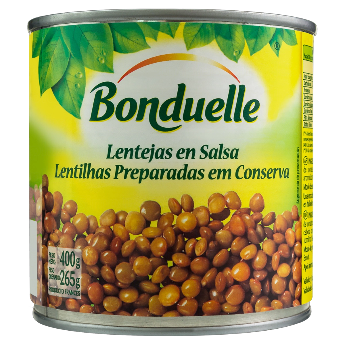Lentilha Em Conserva Bonduelle Lata 265g