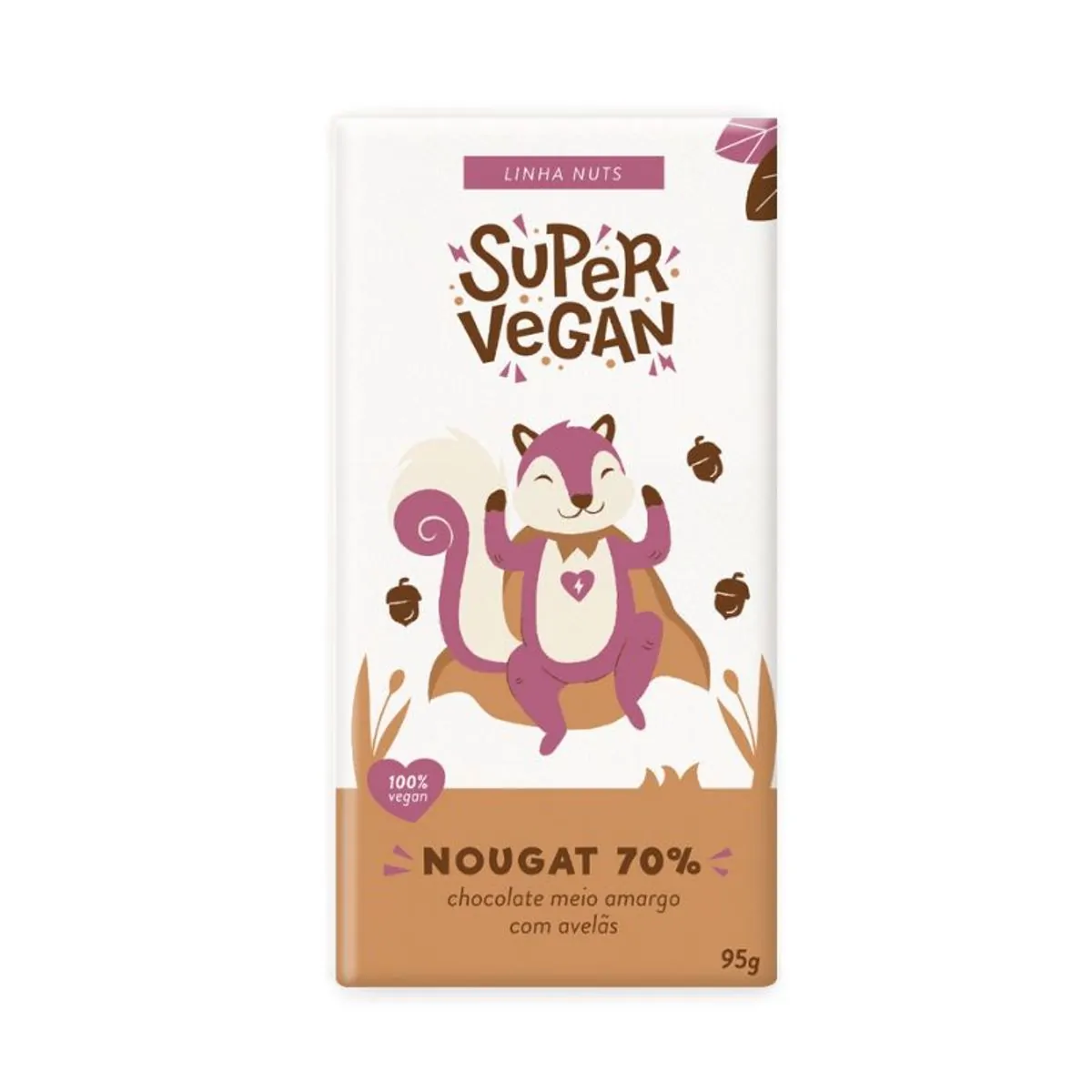 Barra De Chocolate Nougat 70 95g
