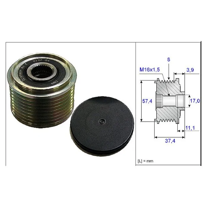 Polia do Alternador MERCEDES BENZ 2428 ATEGO - SKF VKM05738