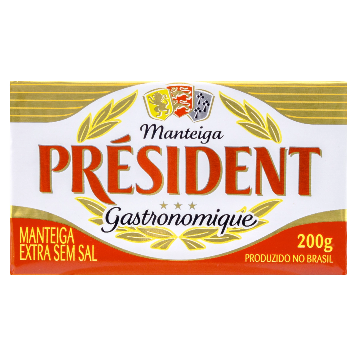 Manteiga Extra Sem Sal Président Gastronomique 200g