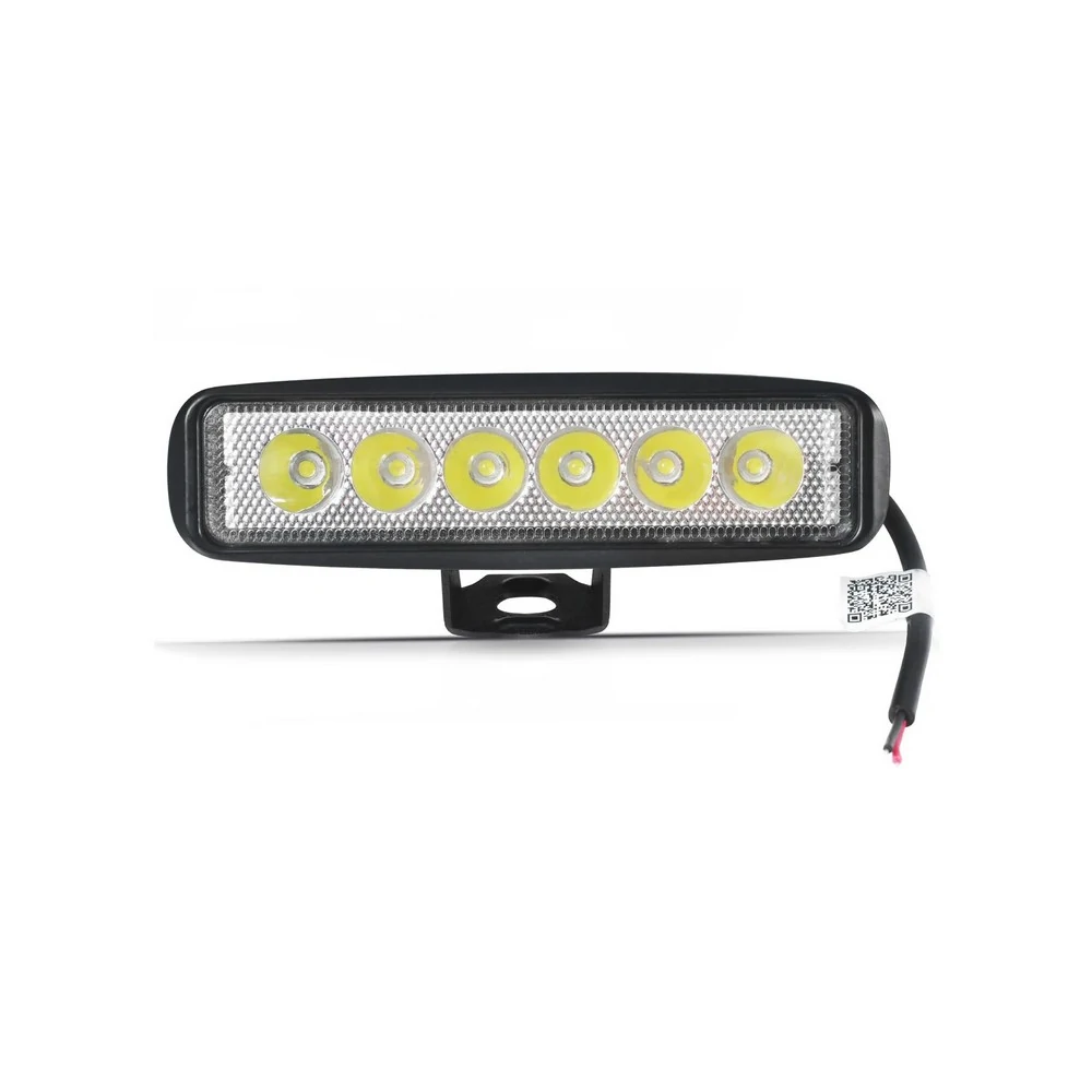 Farol Auxiliar Super Led Barra Preto 6 Leds 18W Bivolt - SUNS ACESSORIOS FLU918