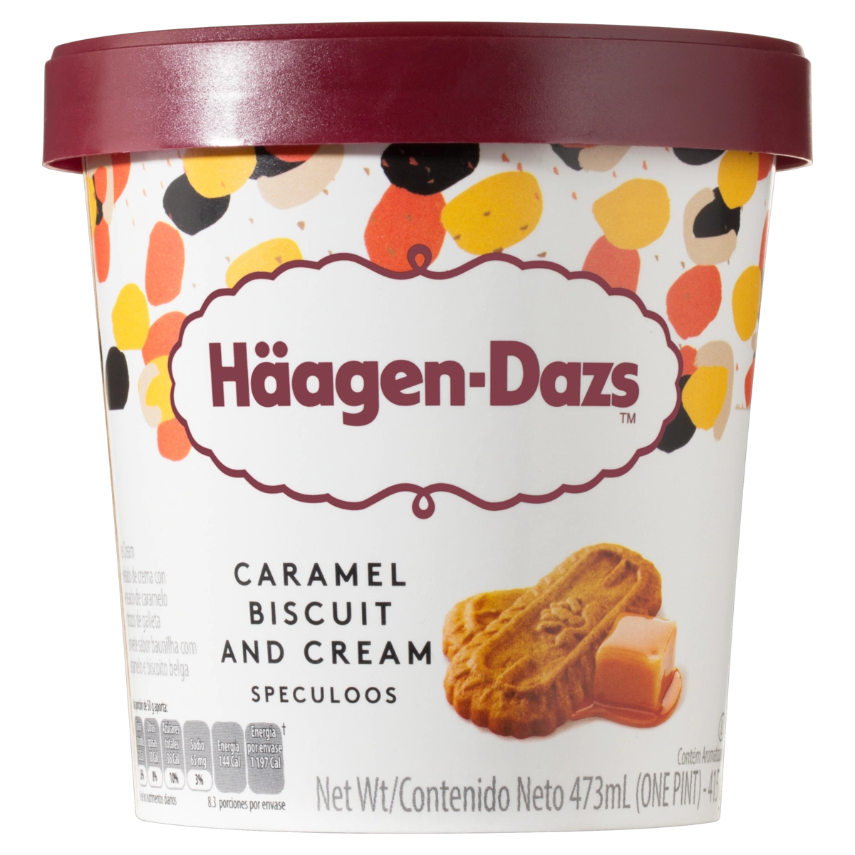 Sorvete Baunilha Com Caramelo E Biscoito Belga Häagen Dazs Pote 473ml