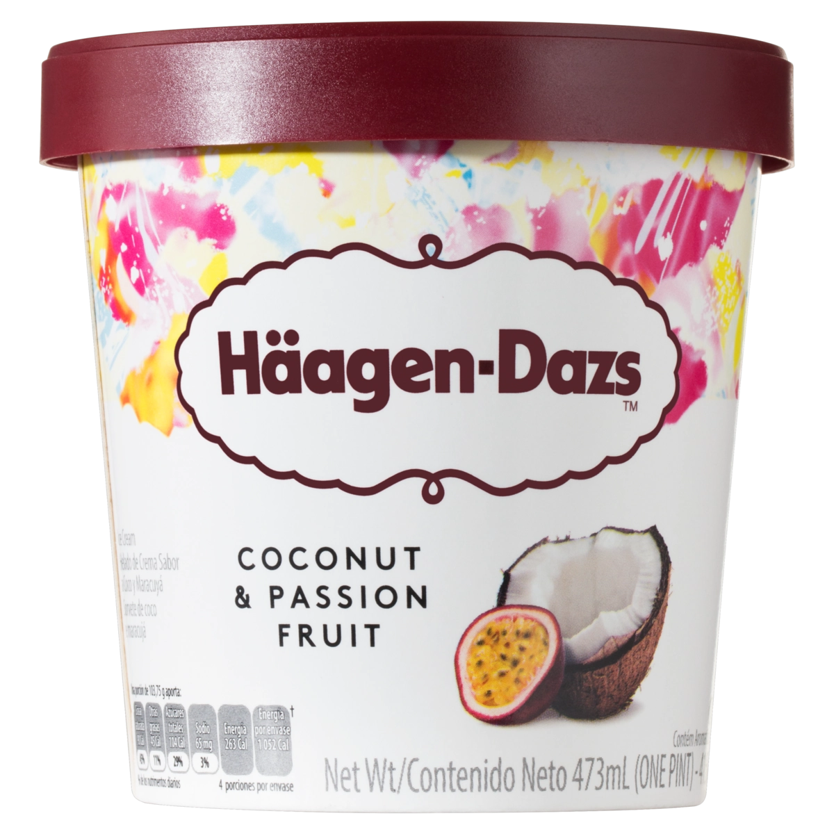 Sorvete Coco E Maracujá Häagen Dazs Pote 473ml