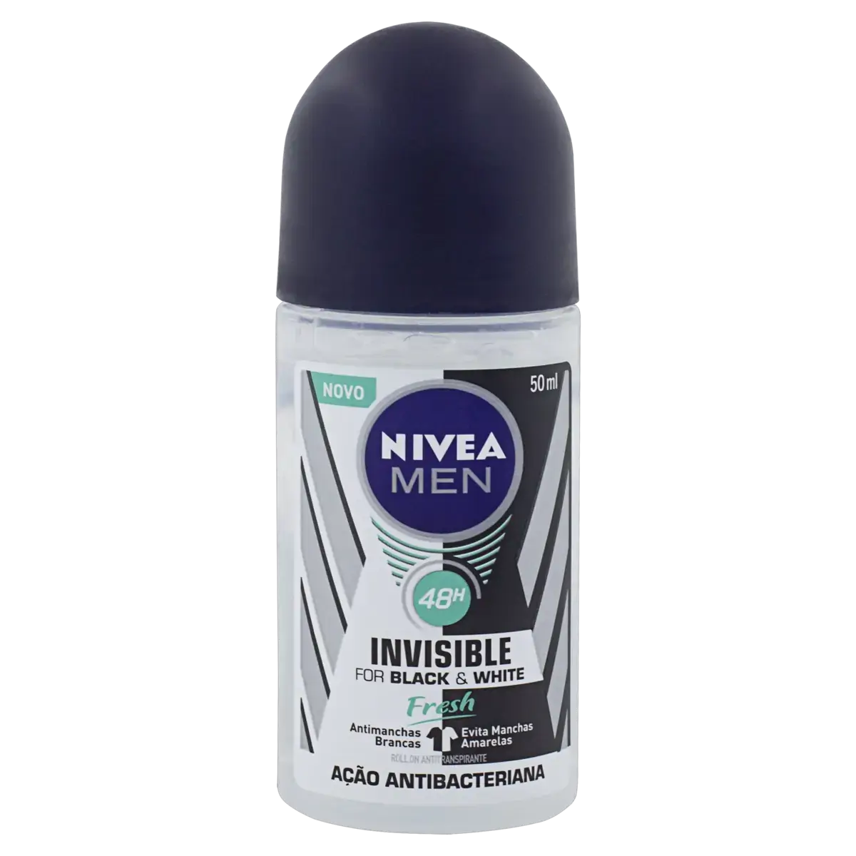 Antitranspirante Roll On Nivea Men Invisible For Black White Fresh 50ml