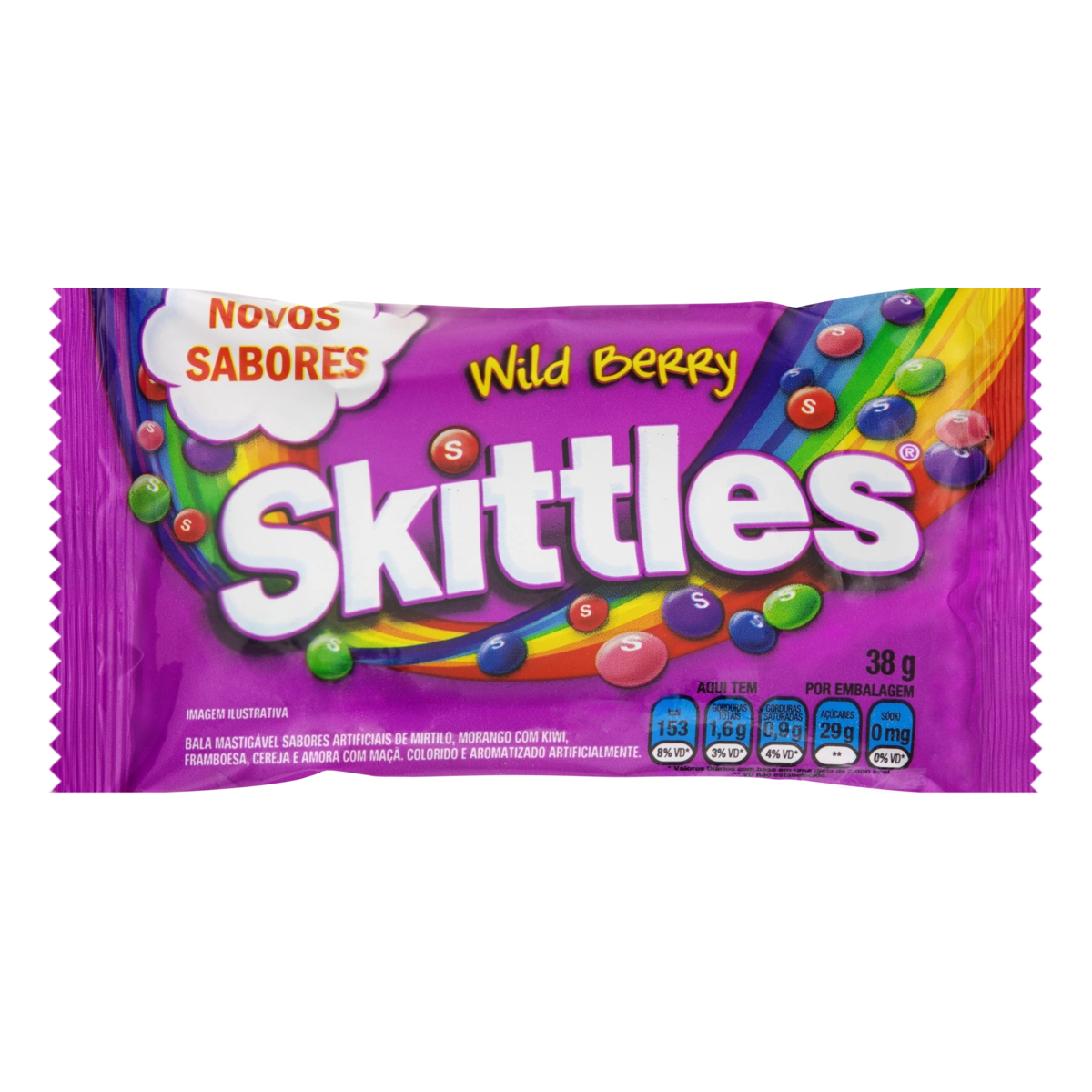 Bala Skittles Wild Roxo