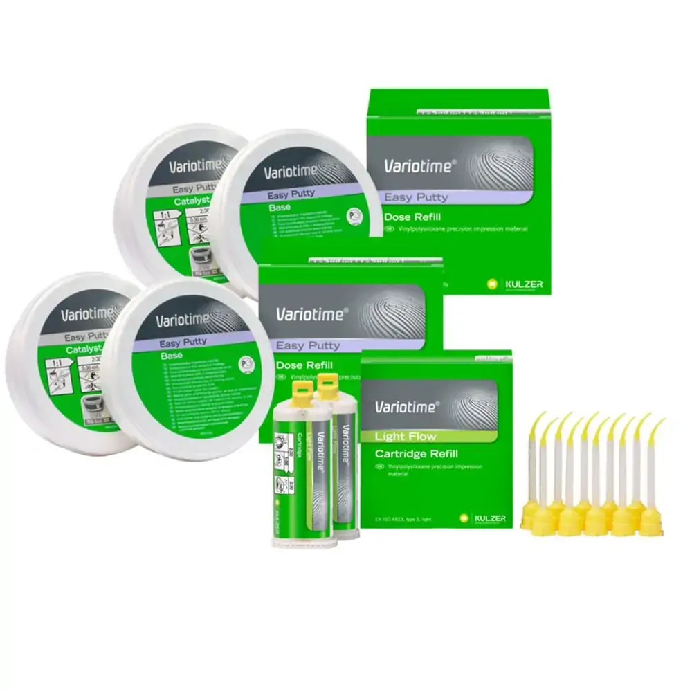 Silicone de Adição Variomaster Kit Putty 2X600ml Light 2X50ml - Kulzer