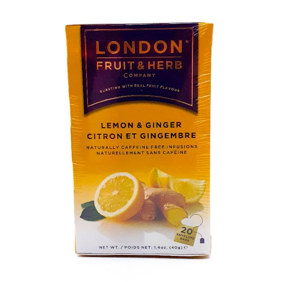 London Fruit Herb Tea Bag Lemon Ginger X20 Bags