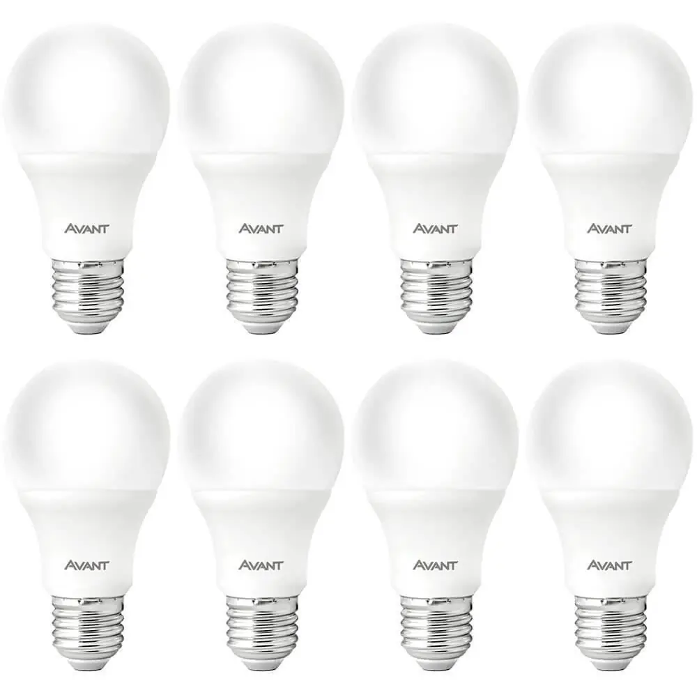 Kit 8 Lâmpadas Pera Led Avant Branco 9w Bivolt Br810-b 6500k Base E27 - Cód 335401378