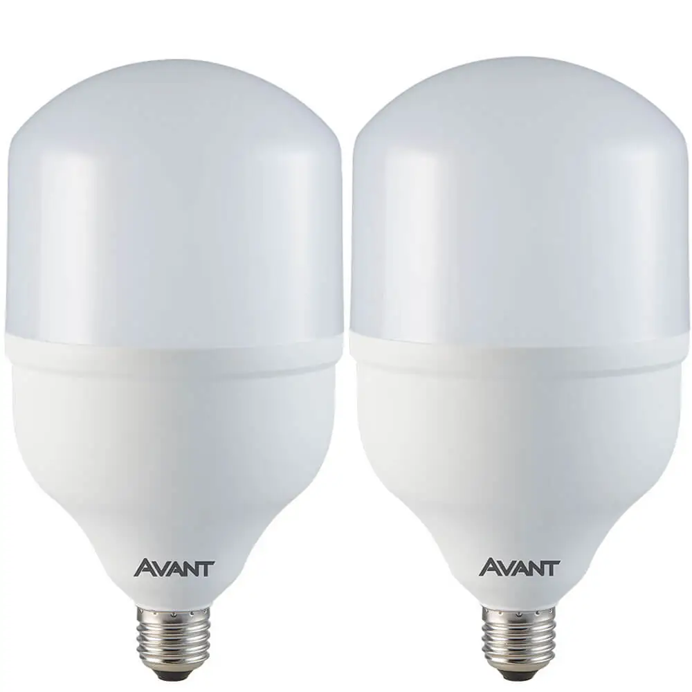 Kit 2 Lâmpadas Led Bulbo Avant Branco Hp 50w Bivolt Base E27 6500k Mk4000g - Cód 289301373