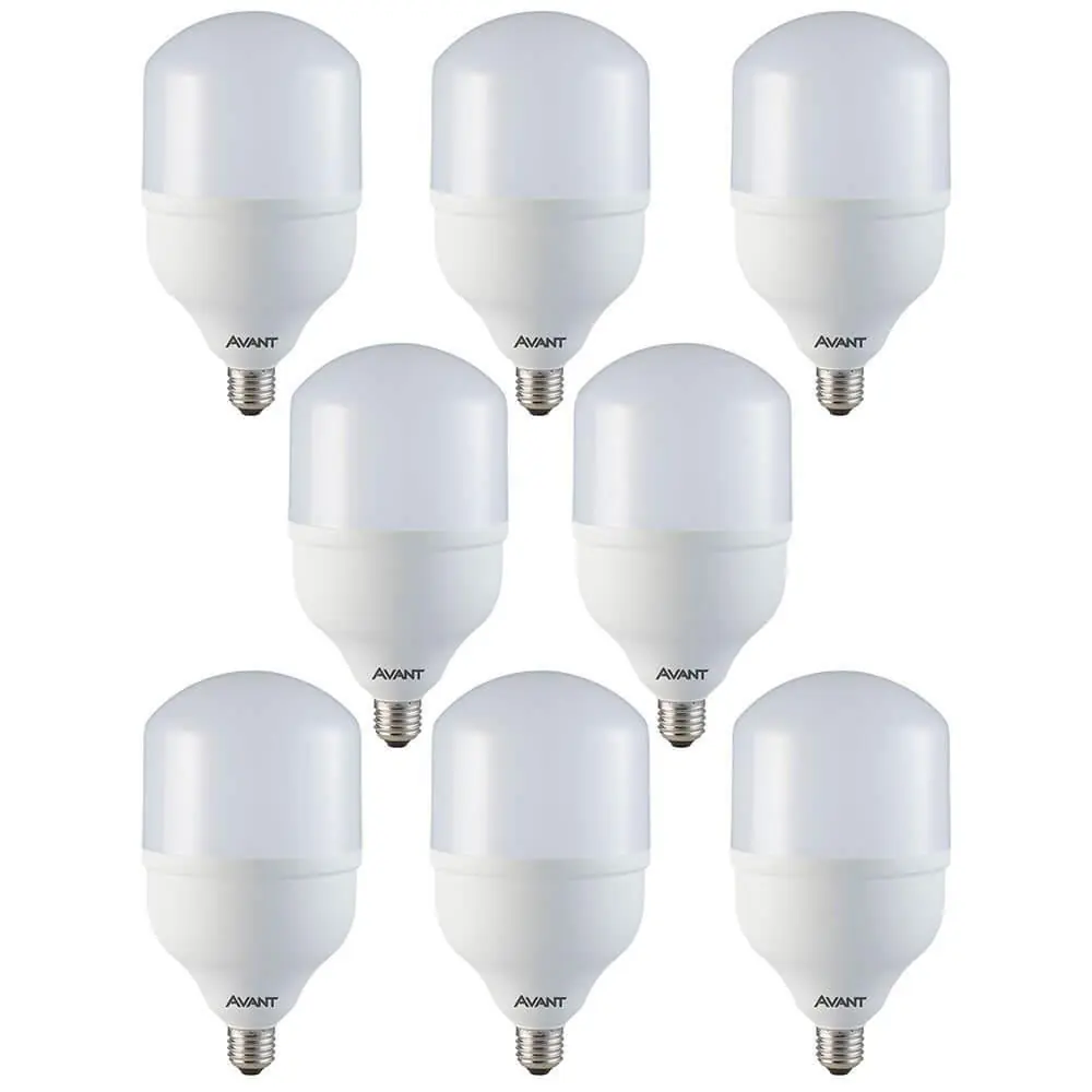 Kit 8 Lâmpadas Led Bulbo Avant Branco Hp 50w Bivolt Base E27 6500k Mk4000g - Cód 289301373